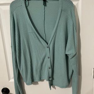 Blue cardigan